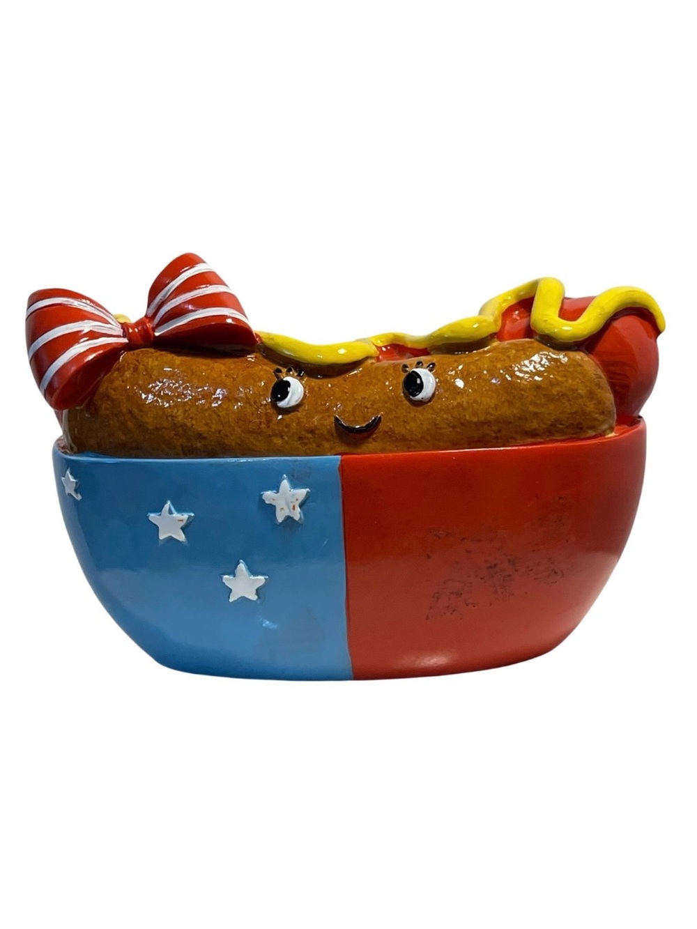 Patriotic Hot Dog Figurine - NWT **